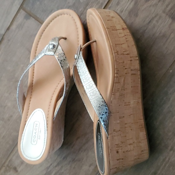 💥 New Coach wedge sandals size 8 1/2 - Picture 1 of 6